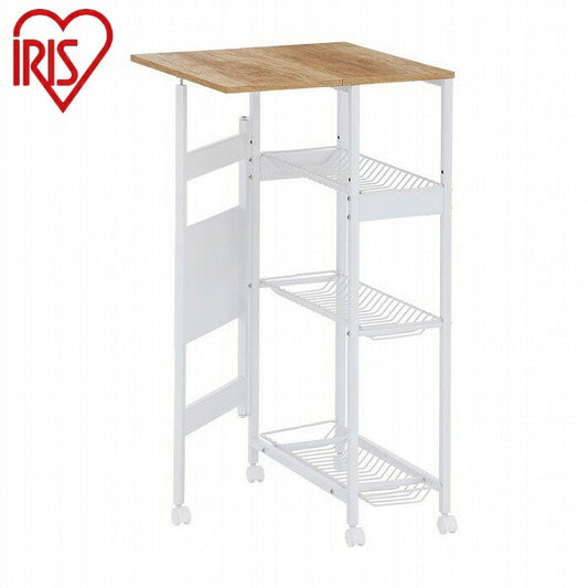 アイリスオーヤマ 天板付きランドリーワゴン スリムタイプ ワイヤーラック付 TLAW-R220ホワイト 天板付きランドリーワゴン スリムタイプ ワイヤーラック付 IRIS OYAMA(代引不可)