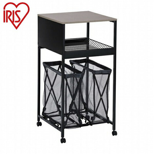 アイリスオーヤマ 天板付きランドリーワゴン ワイドタイプ バスケット付 TLAW-B420ブラック 天板付きランドリーワゴン ワイドタイプ バスケット付 IRIS OYAMA(代引不可)