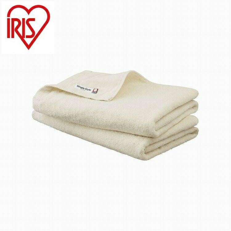 アイリスオーヤマ ガーゼ+パイルバスタオル2枚セット BT-G2 アイボリー IRIS OHYAMA(代引不可)