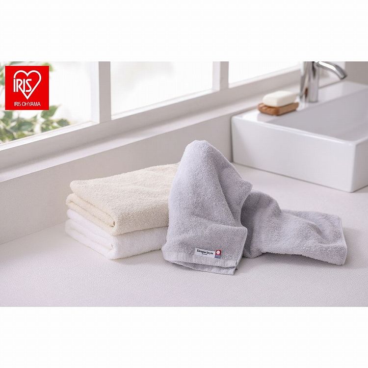 アイリスオーヤマ バスタオル4枚セット BT-4 ホワイト IRIS OHYAMA(代引不可)