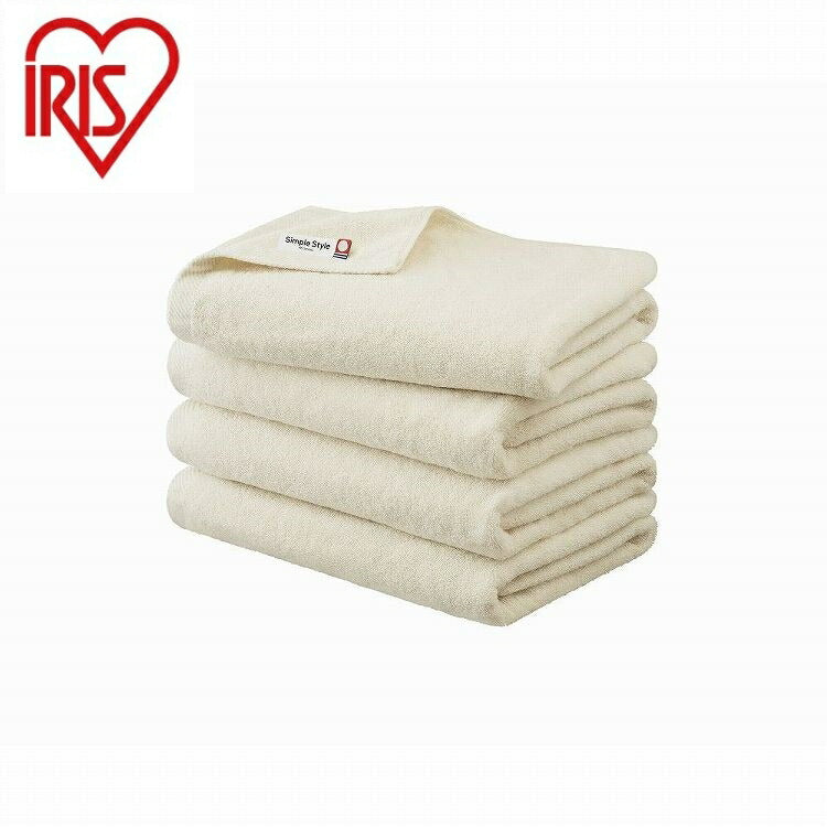 アイリスオーヤマ デイリーバスタオル4枚セット BT-D4 アイボリー IRIS OHYAMA(代引不可)