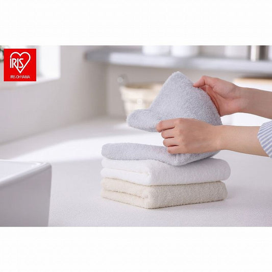 アイリスオーヤマ フェイスタオル4枚セット FT-4 アイボリー IRIS OHYAMA(代引不可)