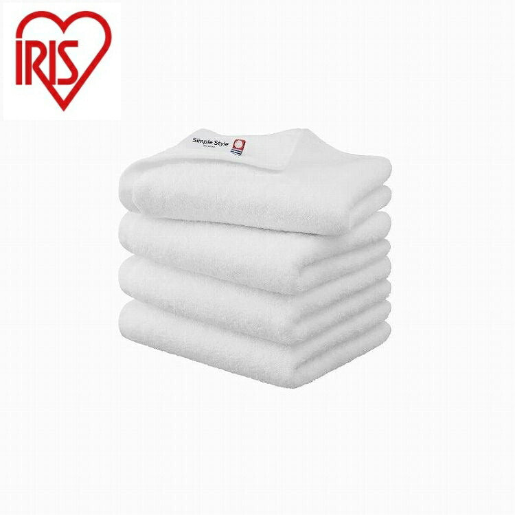 アイリスオーヤマ ボリュームタッチフェイスタオル4枚セット FT-V4 ホワイト IRIS OHYAMA(代引不可)