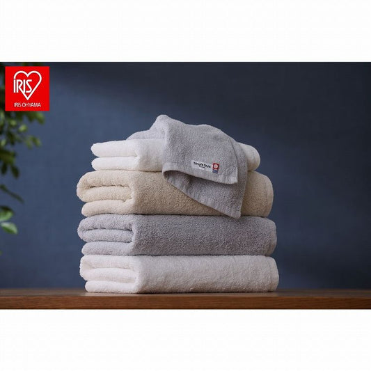 アイリスオーヤマ ボリュームタッチビッグフェイスタオル4枚セット BFT-V4 アイボリー IRIS OHYAMA(代引不可)