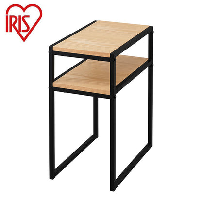 アイリスオーヤマ スチールフレームサイドテーブル ナイトテーブル ベッドサイドテーブル 棚付き ナイトボード リビング コンパクト 寝室 スチール脚 ナチュラル SFST-247 IRIS OYAMA(代引不可)