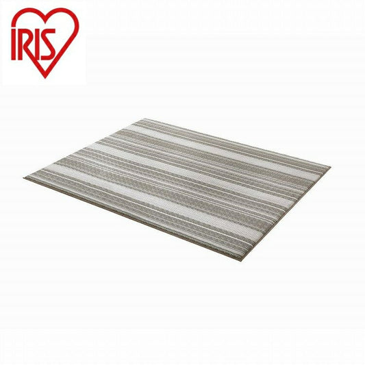 アイリスオーヤマ ラ・クッションラグ ボーダー ACRBO-1824 ブラウン IRIS OHYAMA(代引不可)