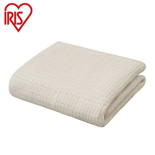 アイリスオーヤマ 8重ガーゼタオルケット シングル 綿100% タオルケット ガーゼケット コットン 洗える 肌掛け 抗菌防臭 ベージュ KTT8GZ-140 IRIS OYAMA(代引不可)