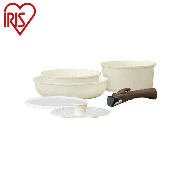 アイリスオーヤマ セラミックカラーパン6点セット CCRC-6Sディープアイボリー セラミックカラーパン6点セット IRIS OYAMA(代引不可)