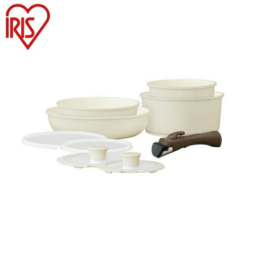 アイリスオーヤマ セラミックカラーパン9点セット CCRC-9Sディープアイボリー セラミックカラーパン9点セット IRIS OYAMA(代引不可)