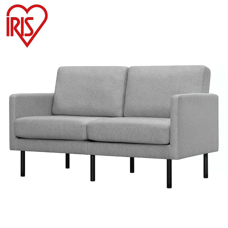 アイリスオーヤマ 2人掛けポケットコイルソファ 脚高設計 二人掛け 2P ソファ 椅子 イス チェア 肘つき 北欧 おしゃれ ライトグレー PCS-2S IRIS OYAMA(代引不可)