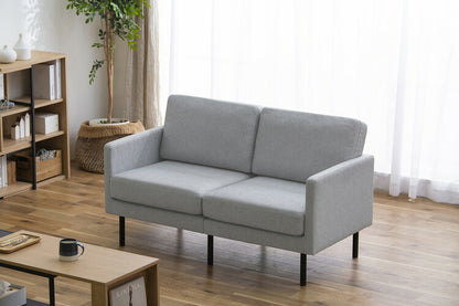 アイリスオーヤマ 2人掛けポケットコイルソファ 脚高設計 二人掛け 2P ソファ 椅子 イス チェア 肘つき 北欧 おしゃれ ライトグレー PCS-2S IRIS OYAMA(代引不可)