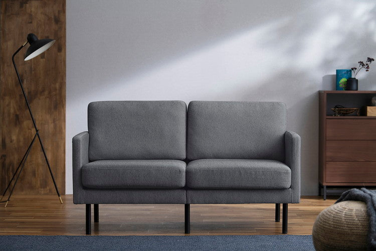 アイリスオーヤマ 2人掛けポケットコイルソファ 脚高設計 二人掛け 2P ソファ 椅子 イス チェア 肘つき 北欧 おしゃれ ダークグレー PCS-2S IRIS OYAMA(代引不可)