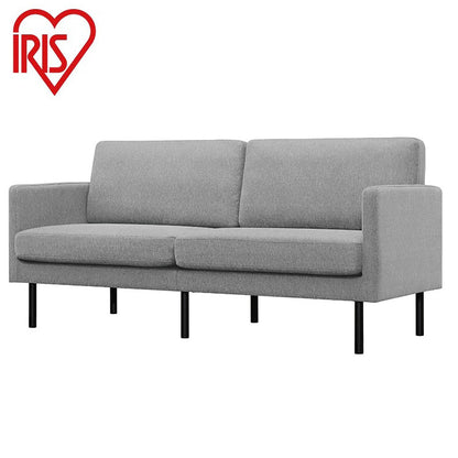 アイリスオーヤマ 3人掛けポケットコイルソファ 脚高設計 三人掛け 3P ソファ 椅子 イス チェア 肘つき 北欧 おしゃれ ライトグレー PCS-3S IRIS OYAMA(代引不可)