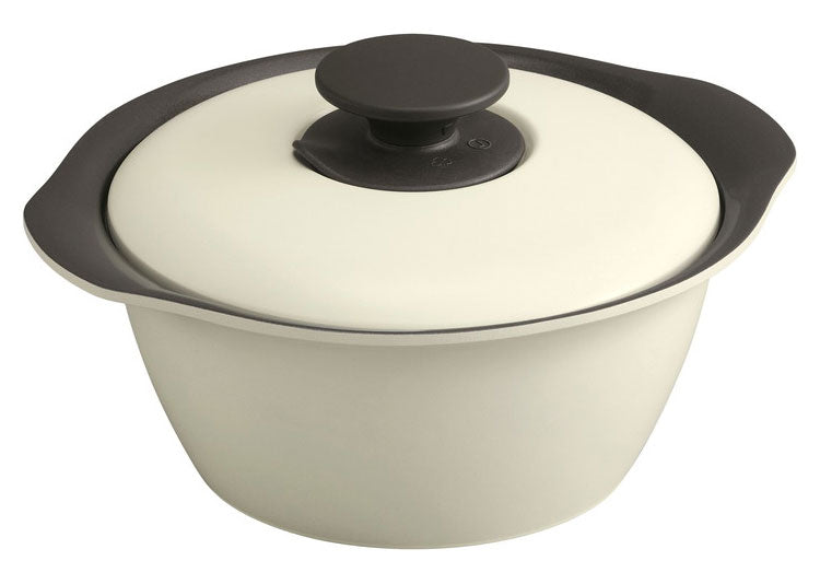 アイリスオーヤマ 無加水鍋 20cm MKS-20 ディープアイボリー セラミック鍋 くすみカラー 可愛い かわいい おしゃれ IRIS OHYAMA(代引不可)