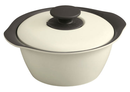 アイリスオーヤマ 無加水鍋 20cm MKS-20 ディープアイボリー セラミック鍋 くすみカラー 可愛い かわいい おしゃれ IRIS OHYAMA(代引不可)