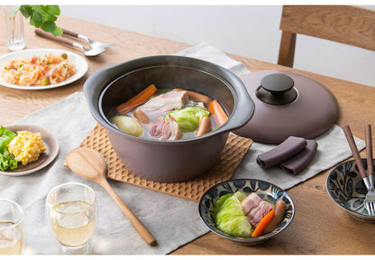 アイリスオーヤマ 無加水鍋 24cm MKS-24 メルティピンク セラミック鍋 くすみカラー 可愛い かわいい おしゃれ IRIS OHYAMA(代引不可)