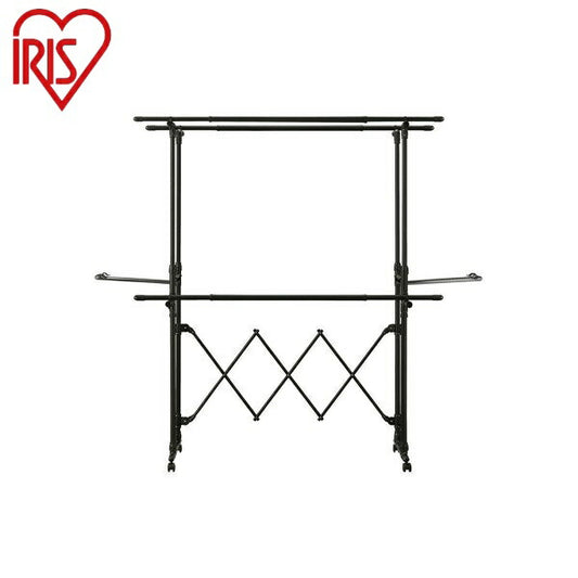 アイリスオーヤマ 組み立て簡単たっぷりスタイル物干し KTM-2018STブラック 組み立て簡単たっぷりスタイル物干し IRIS OYAMA(代引不可)