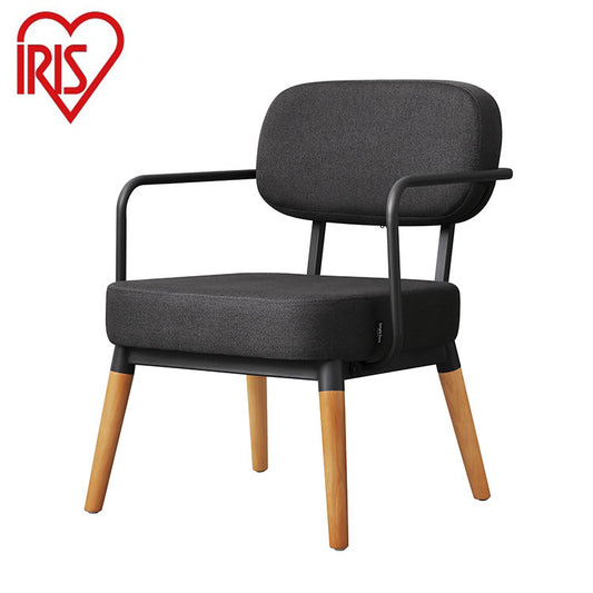 アイリスオーヤマ 1人掛けスチールフレームソファ リビングチェア 1P 椅子 イス チェア 肘付き 肘あり 肘掛け アイアン 北欧 おしゃれ ダークグレー MSS-1S IRIS OYAMA(代引不可)