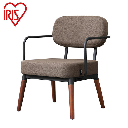 アイリスオーヤマ 1人掛けスチールフレームソファ リビングチェア 1P 椅子 イス チェア 肘付き 肘あり 肘掛け アイアン 北欧 おしゃれ ブラウン MSS-1S IRIS OYAMA(代引不可)