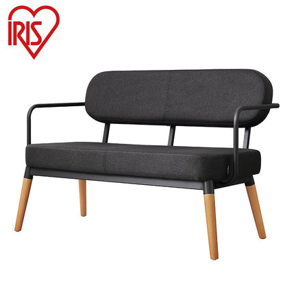 アイリスオーヤマ 2人掛けスチールフレームソファ リビングソファ 2P 椅子 イス チェア 肘付き 肘あり 肘掛け アイアン 北欧 おしゃれ ダークグレー MSS-2S IRIS OYAMA(代引不可)