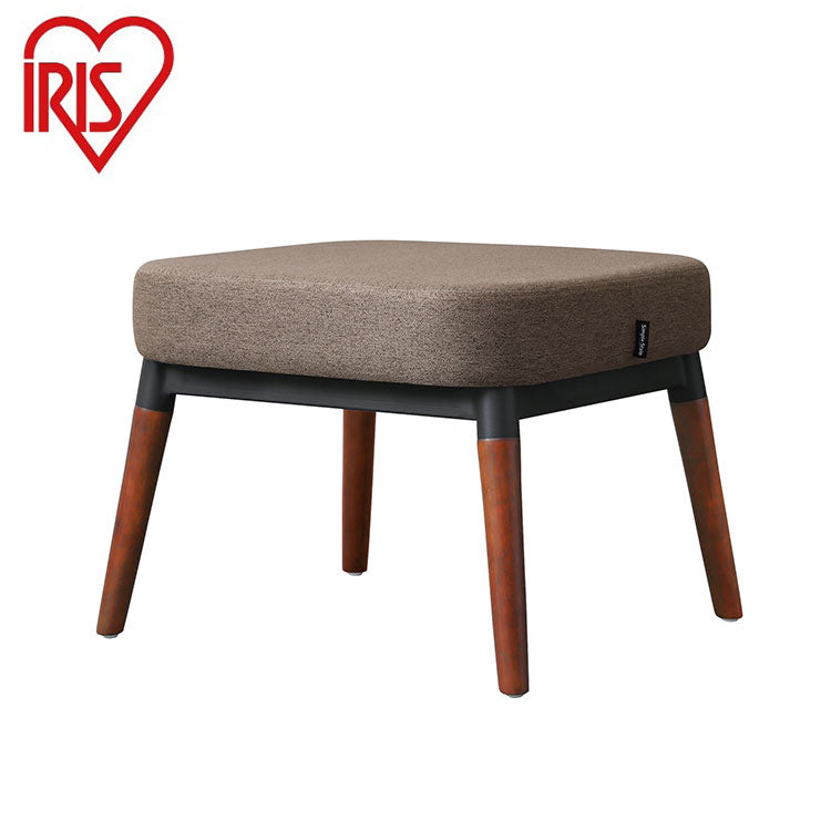 アイリスオーヤマ オットマン 脚付き スツール 足置き イス 椅子 チェア 1人掛け 一人掛け 1P ブラウン MSS-OT IRIS OYAMA(代引不可)