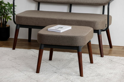 アイリスオーヤマ オットマン 脚付き スツール 足置き イス 椅子 チェア 1人掛け 一人掛け 1P ブラウン MSS-OT IRIS OYAMA(代引不可)