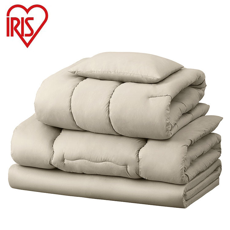 アイリスオーヤマ マットレス付き布団5点セット 布団セット 寝具5点セット 掛け布団 敷き布団 枕 マットレス 収納バッグ ベージュ KFS-M5S IRIS OYAMA(代引不可)