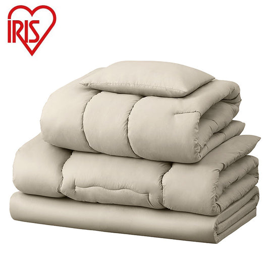 アイリスオーヤマ マットレス付き布団5点セット 布団セット 寝具5点セット 掛け布団 敷き布団 枕 マットレス 収納バッグ ベージュ KFS-M5S IRIS OYAMA(代引不可)