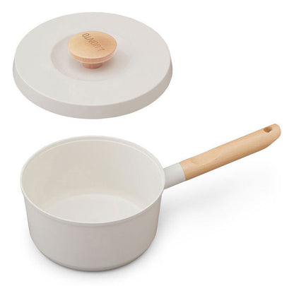 アイリスオーヤマ ルオント LUONTO 18cm 片手無加水鍋 LUO-P18 ホワイト 片手鍋 セラミック IRIS OHYAMA(代引不可)