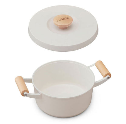 アイリスオーヤマ ルオント LUONTO 20cm 両手無加水鍋 LUO-P20 ホワイト 両手鍋 セラミック IRIS OHYAMA(代引不可)