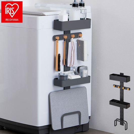 アイリスオーヤマ ランドリーマルチラック LMR-300 ダークグレー マグネット 洗濯機ラック 洗濯ラック IRIS OHYAMA(代引不可)