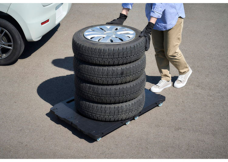 アイリスオーヤマ 連結ミニ平台車 5台セット RMH-5 ブラック 縦横連結 平台車 キャスター キャリー IRIS OHYAMA(代引不可)