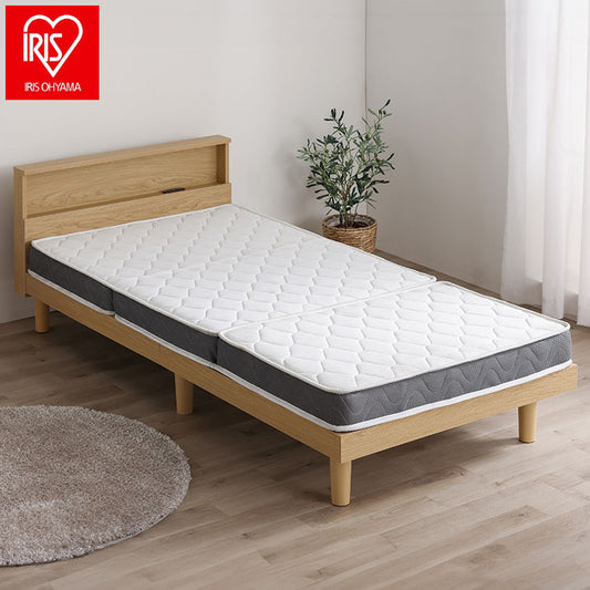 アイリスオーヤマ 三つ折りポケットコイルマットレス シングル PMTS11H-3S ホワイト 3つ折り シングル ポケットコイル マットレス 折りたたみ 折り畳み IRIS OHYAMA(代引不可)