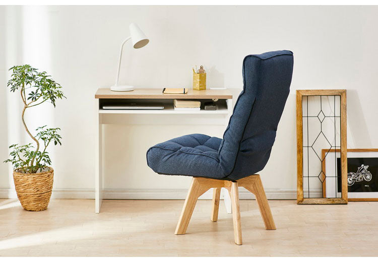 アイリスオーヤマ 回転ファブリックチェア FACN-K ブルー 回転チェア リクライニングチェア 椅子 イス チェア デスクチェア IRIS OHYAMA(代引不可)