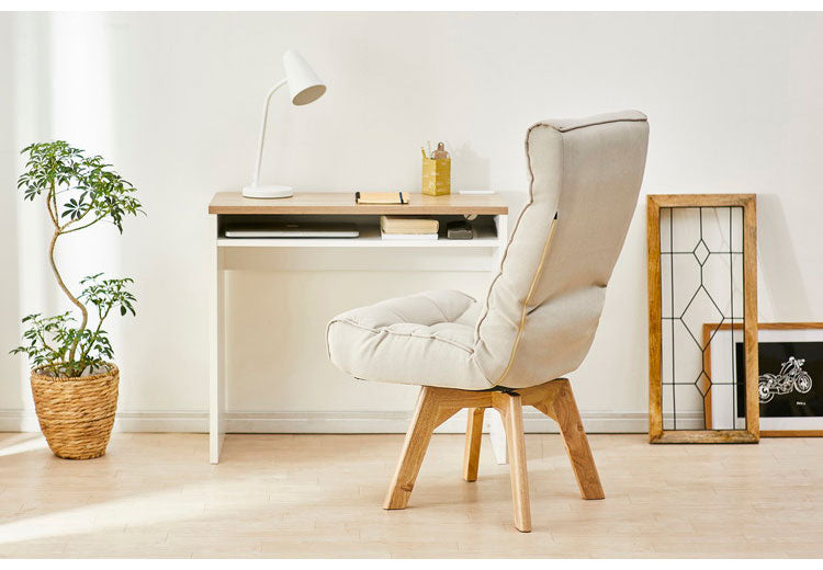 アイリスオーヤマ 回転ファブリックチェア FACN-K アイボリー 回転チェア リクライニングチェア 椅子 イス チェア デスクチェア IRIS OHYAMA(代引不可)