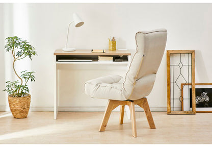 アイリスオーヤマ 回転ファブリックチェア FACN-K アイボリー 回転チェア リクライニングチェア 椅子 イス チェア デスクチェア IRIS OHYAMA(代引不可)