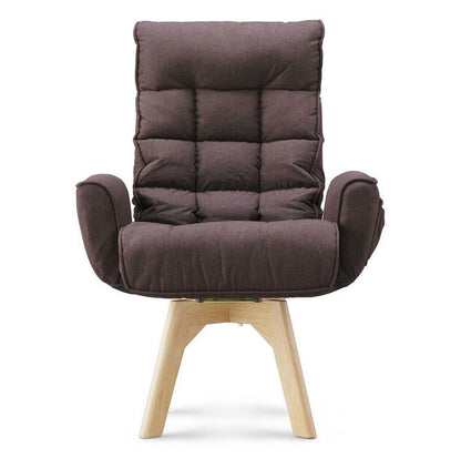 アイリスオーヤマ 回転ファブリックチェア FACN-KH ブラウン 肘付き 回転チェア リクライニングチェア 椅子 イス チェア デスクチェア IRIS OHYAMA(代引不可)