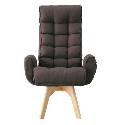 アイリスオーヤマ 回転ファブリックチェア ハイバック FACN-KHB ブラウン 肘付き 回転チェア リクライニングチェア 椅子 イス チェア デスクチェア IRIS OHYAMA(代引不可)