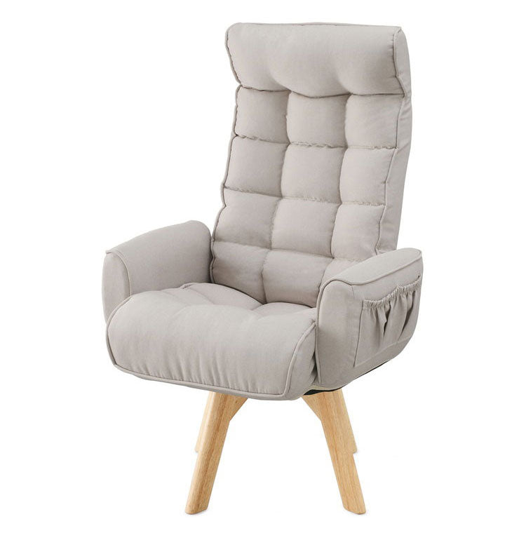 アイリスオーヤマ 回転ファブリックチェア ハイバック FACN-KHB アイボリー 肘付き 回転チェア リクライニングチェア 椅子 イス チェア デスクチェア IRIS OHYAMA(代引不可)