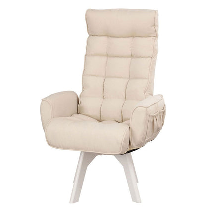 アイリスオーヤマ 回転ファブリックチェア ハイバック FACN-KHB ホワイト 肘付き 回転チェア リクライニングチェア 椅子 イス チェア デスクチェア IRIS OHYAMA(代引不可)