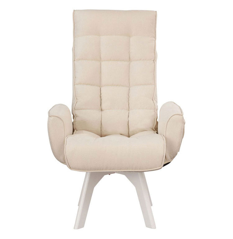 アイリスオーヤマ 回転ファブリックチェア ハイバック FACN-KHB ホワイト 肘付き 回転チェア リクライニングチェア 椅子 イス チェア デスクチェア IRIS OHYAMA(代引不可)