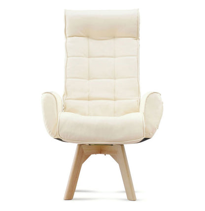 アイリスオーヤマ 回転チェア レザー調 ハイバック LECN-KHB アイボリー 肘付き 回転チェア リクライニングチェア 椅子 イス チェア デスクチェア IRIS OHYAMA(代引不可)