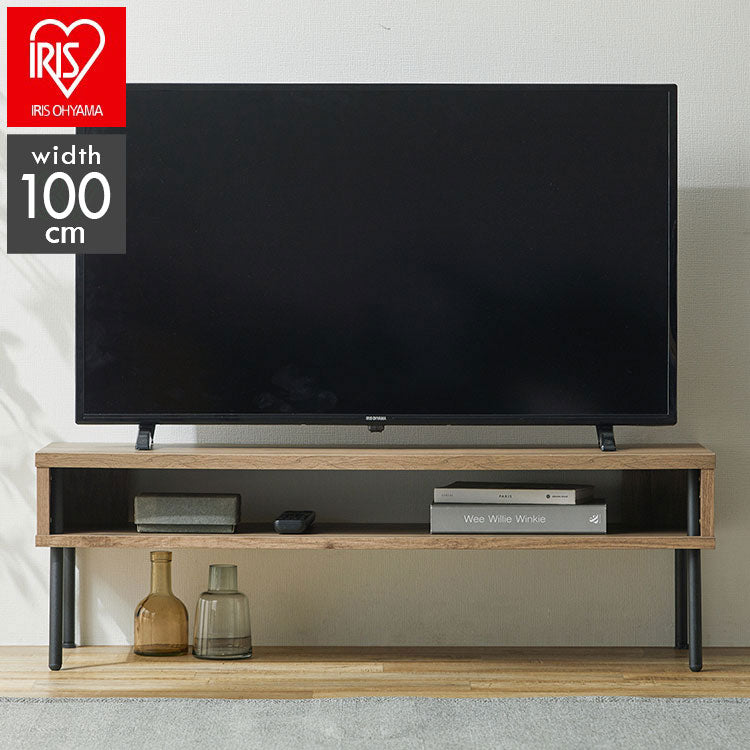 アイリスオーヤマ アイアンウッドAVボード IWAB-1000R ブラック/アッシュブラウン HIROBIROシリーズ テレビ台 テレビボード TV台 TVボード IRIS OHYAMA(代引不可)