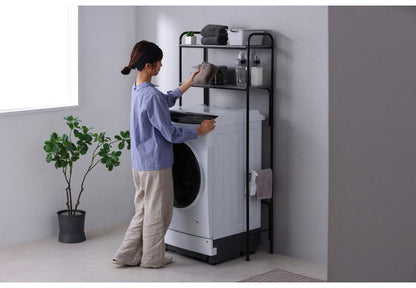 アイリスオーヤマ スタイルランドリーラック SLR-695 ブラック 洗濯機ラック IRIS OHYAMA(代引不可)