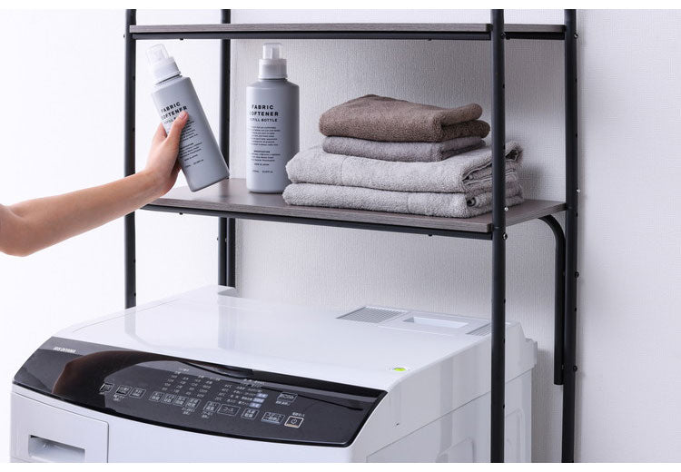 アイリスオーヤマ スタイルランドリーラック SLR-695 ブラック 洗濯機ラック IRIS OHYAMA(代引不可)