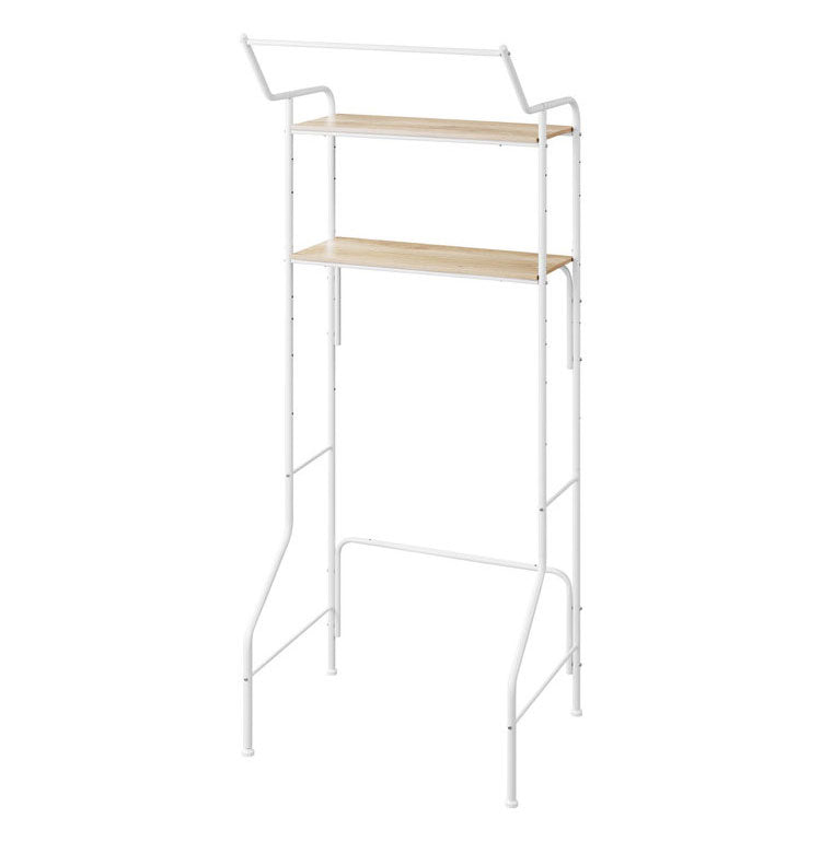 アイリスオーヤマ スタイルランドリーラック ハンガーバー付き HSLR-695R ホワイト 洗濯機ラック IRIS OHYAMA(代引不可)