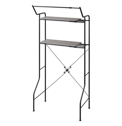 アイリスオーヤマ 伸縮スタイルランドリーラック ハンガーバー付き HSLR-EX895 ブラック 洗濯機ラック 伸縮式 ラック 棚 IRIS OHYAMA(代引不可)