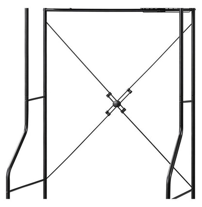 アイリスオーヤマ 伸縮スタイルランドリーラック ハンガーバー付き HSLR-EX895 ブラック 洗濯機ラック 伸縮式 ラック 棚 IRIS OHYAMA(代引不可)