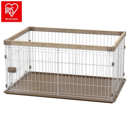アイリスオーヤマ ウッディシステムサークル SWS-1200 ナチュラル ペットサークル 小型犬 中型犬 木目 サークル 仕切り IRIS OHYAMA(代引不可)