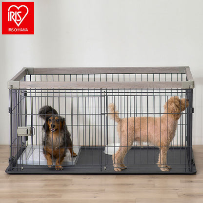 アイリスオーヤマ ウッディシステムサークル SWS-1200 アッシュグレー ペットサークル 小型犬 中型犬 木目 サークル 仕切り IRIS OHYAMA(代引不可)